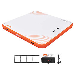 Vevor Quai flottant gonflable 2,13x2,13m, antidérapant, échelle, piscine/plage