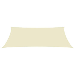 Helloshop26 Voile toile d'ombrage parasol tissu oxford rectangulaire 4 x 7 m crème 02_0009708