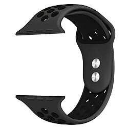 Avis Crong Bracelet Sport Perforé pour Apple Watch 38 / 40 / 41 mm Réglable et Souple Noir