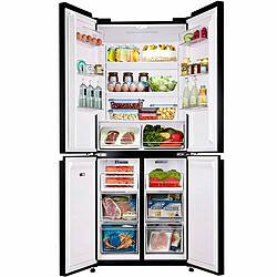 Linarie Réfrigérateur Congélateur Multi-portes LSCD430BLACK 418 Litres - Verre noir