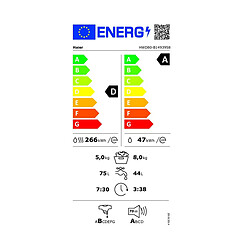 Lave-linge séchant 8/5kg 1400 trs/min silver grey - HWD80-B14939S8FR - HAIER