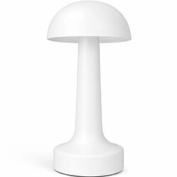 ICONIK INTERIOR Lampe de Table USB Rechargeable LED - Design Moderne - Lumière Chaude - Contrôle Tactile - Herey Blanc