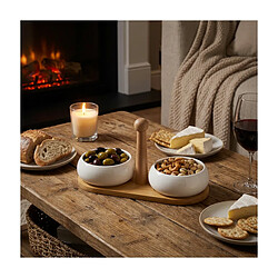 Medard De Noblat Tapas - Set de 2 coupelles apéritives en céramique avec plateau en bambou