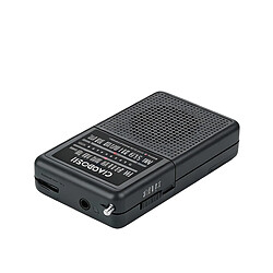 Avizar Mini Radio de Poche à Bandes FM et AM Antenne Télescopique avec port Jack Noir