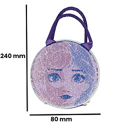 Frozen Sac à Déjeuner Thermique Rond avec Paillettes et Poignées 24×8cm Bleu