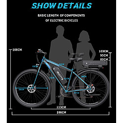 Acheter Vélo Électrique Duotts C29K - Double Batterie 15AH+22.5AH , Moteur 750W, Vitesse Max 50km/h, Freins Hydrauliques, Autonomie Longue