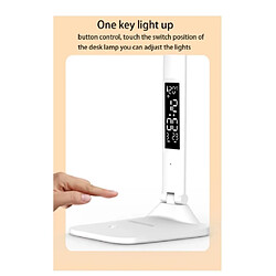 Acheter Lampe de bureau pliante USB, tactile, intensité variable, heure, température, réveil