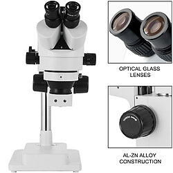 Vevor Microscope Stereo 3.5X-90X Simul Focal Trinoculaire Zoom 360 Degres Rotatif Trinoculaire Stereo Microscope Double Bras Stand Laboratoire Microscope Video