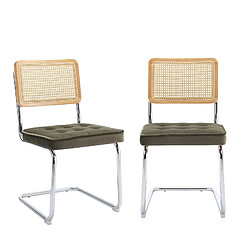 Smartue Lot de 2 Chaises -Réinventez vos repas avec une chaise au confort raffiné-Vert