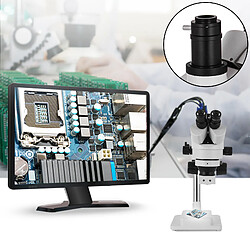 Vevor Microscope Stereo 3.5X-90X Simul Focal Trinoculaire Zoom 360 Degres Rotatif Trinoculaire Stereo Microscope Double Bras Stand Laboratoire Microscope Video pas cher