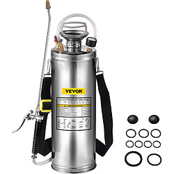 Vevor Pulvérisateur inox 10L, brumisateur jardin, plantes, nettoyage sol