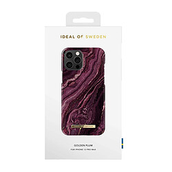 IDEAL OF SWEDEN Coque Tendance pour iPhone 12 Pro Antichocs Motif Golden Plum Violet foncé pas cher