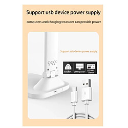 Lampe de bureau pliante USB, tactile, intensité variable, heure, température, réveil
