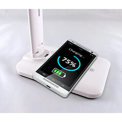 Inovalley Lampe de bureau LED avec station de chargement sans fil