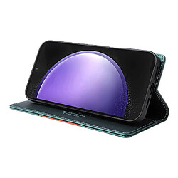 Avis Flip Étui Pour Samsung Galaxy S24 FE Portefeuille Couverture rabotant Blocage RFID Antichoc Vert