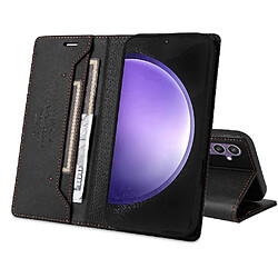 Acheter Flip Étui Pour Samsung Galaxy A25 5G Couverture rabotant Blocage RFID Portefeuille Antichoc Noir