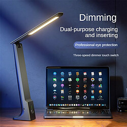Acheter Lampe de bureau pliante à LED, rechargeable USB, contrôle tactile, intensité variable