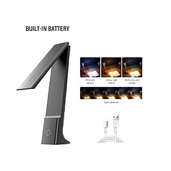Lampe de bureau pliante à LED, rechargeable USB, contrôle tactile, intensité variable pas cher