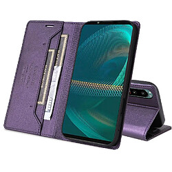 Étui Pour rabattu Sony Xperia 5 III Portefeuille Couverture rabotant Blocage RFID Antichoc Violet