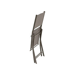 Acheter Lot de 4 chaises de jardin pliante métal Modula Café/Noisette- Hesperide
