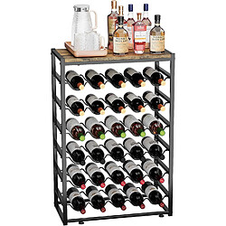 Vendos85 Casier à vin 6 niveaux – 30 bouteilles + dessus bois