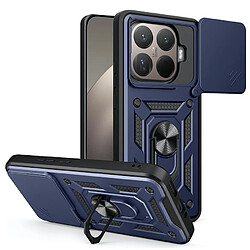 Htdmobiles Coque pour Xiaomi 15T Pro 5G - housse etui rigide anti choc + verre trempe - BLEU FONCE 