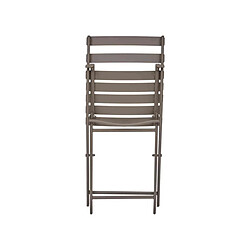 Lot de 2 Chaises de jardin métal pliante Greensboro Café - Hespéride pas cher