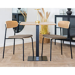 Lisa Design Zoe - lot de 2 chaises en bois de frêne - pieds en acier