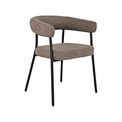 Lisa Design Sadie - lot de 2 chaises FSC 100% en tissu texturé - pieds en acier