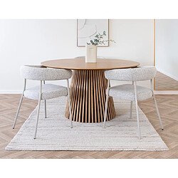 Lisa Design Sadie - lot de 2 chaises FSC 100% en tissu texturé - pieds en acier