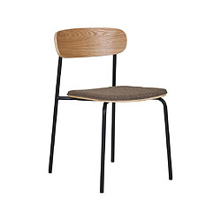 Lisa Design Zoe - lot de 2 chaises en bois de frêne - pieds en acier