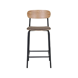 Lisa Design Zoe - lot de 2 tabourets en bois de frêne - pieds en acier