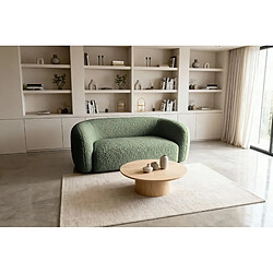 Casanova Canapé droit tissu bouclette 2 places Vert