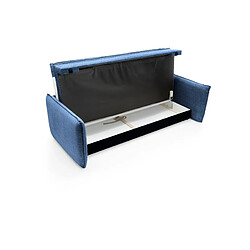 Casanova Canapé droit convertible 3 places 3 places Bleu pas cher