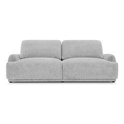 Casanova Canapé droit convertible tissu chenille 3 places Gris clair
