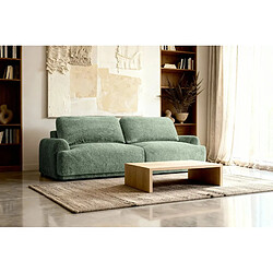 Casanova Canapé droit convertible tissu chenille 3 places Vert