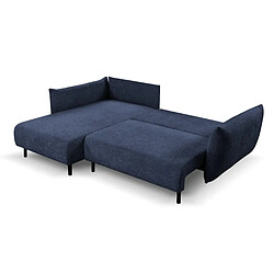 Acheter Casanova Canapé d'angle convertible tissu bouclette 4 places Bleu