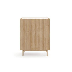 Casanova Commode 2 portes en bois 100cm - Beige