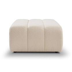 Casanova Pouf en tissu bouclette Beige 75x82x41