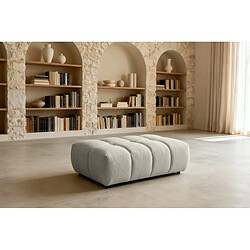 Casanova Pouf en tissu bouclette Beige 120x60x40