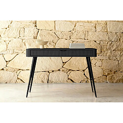 Avis Casanova Bureau 100cm effet rainuré Noir