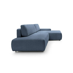 Acheter Casanova Canapé d'angle convertible coffre tissu chiné 3 places Bleu Gauche
