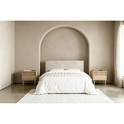 Avis Casanova Lit coffre velours côtelé 140x200cm Beige