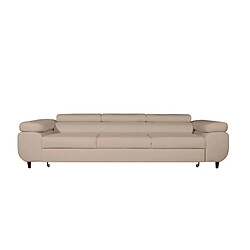 Casanova Canapé droit convertible tissu chiné 3 places Café