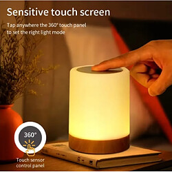 Veilleuse Lampe de Chevet LED Tactile pour Enfant, 16 Couleurs RGB, Intensité Variable, Rechargeable pas cher