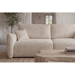 Acheter Casanova Canapé droit convertible velours côtelé 3 places Beige