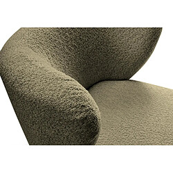 Casanova Fauteuil tissu bouclette - Vert pas cher