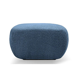 Casanova Pouf en tissu bouclette Bleu 75x75x39