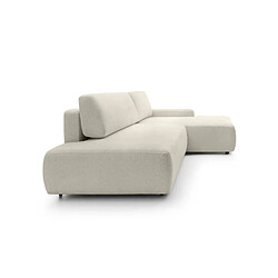 Acheter Casanova Canapé d'angle convertible coffre tissu chiné 3 places Beige Gauche