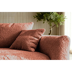 Acheter Casanova Canapé d'angle convertible tissu bouclette 4 places Terracotta